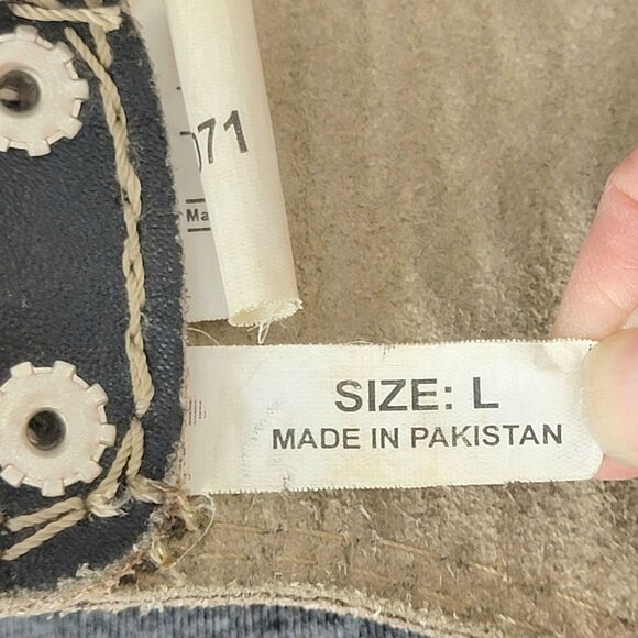 Harbinger Weight Lifting Belt Size Large Padded Leather Contoured 6" Heavy Duty - Picture 4 of 5